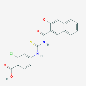 2-Chloro-4-({[(3-methoxynaphthalen-2-yl)carbonyl]carbamothioyl}amino)benzoic acid