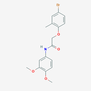 molecular formula C17H18BrNO4 B3703523 2-(4-bromo-2-methylphenoxy)-N-(3,4-dimethoxyphenyl)acetamide 