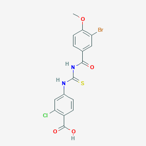 4-({[(3-bromo-4-methoxybenzoyl)amino]carbonothioyl}amino)-2-chlorobenzoic acid