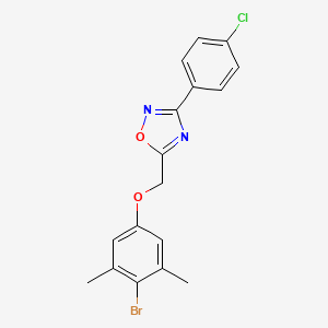 5-[(4-bromo-3,5-dimethylphenoxy)methyl]-3-(4-chlorophenyl)-1,2,4-oxadiazole