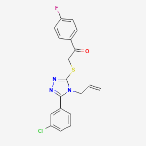 2-{[4-allyl-5-(3-chlorophenyl)-4H-1,2,4-triazol-3-yl]thio}-1-(4-fluorophenyl)ethanone