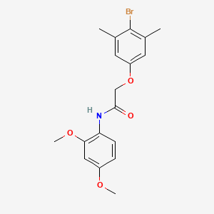 molecular formula C18H20BrNO4 B3703584 2-(4-bromo-3,5-dimethylphenoxy)-N-(2,4-dimethoxyphenyl)acetamide 