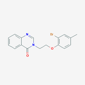 molecular formula C17H15BrN2O2 B3703623 3-[2-(2-bromo-4-methylphenoxy)ethyl]quinazolin-4-one 