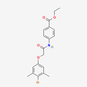 ethyl 4-{[(4-bromo-3,5-dimethylphenoxy)acetyl]amino}benzoate