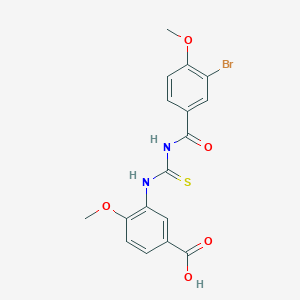 3-({[(3-bromo-4-methoxybenzoyl)amino]carbonothioyl}amino)-4-methoxybenzoic acid