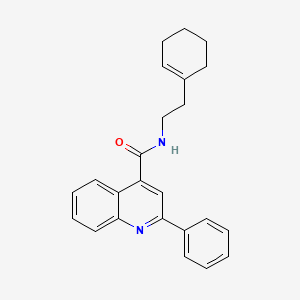 molecular formula C24H24N2O B3703648 N-[2-(cyclohex-1-en-1-yl)ethyl]-2-phenylquinoline-4-carboxamide 