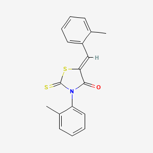 (5Z)-3-(2-methylphenyl)-5-[(2-methylphenyl)methylidene]-2-sulfanylidene-1,3-thiazolidin-4-one