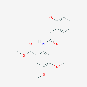 molecular formula C19H21NO6 B3703691 methyl 4,5-dimethoxy-2-{[(2-methoxyphenyl)acetyl]amino}benzoate 