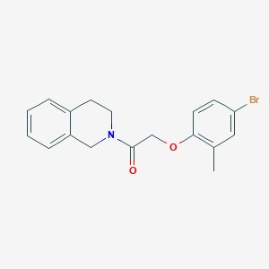 molecular formula C18H18BrNO2 B3703714 2-(4-bromo-2-methylphenoxy)-1-(3,4-dihydro-1H-isoquinolin-2-yl)ethanone 