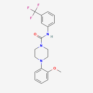 molecular formula C19H20F3N3O2 B3703732 4-(2-methoxyphenyl)-N-[3-(trifluoromethyl)phenyl]-1-piperazinecarboxamide 