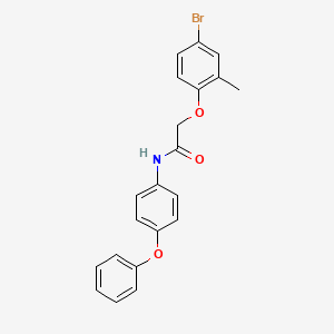 molecular formula C21H18BrNO3 B3703782 2-(4-bromo-2-methylphenoxy)-N-(4-phenoxyphenyl)acetamide 