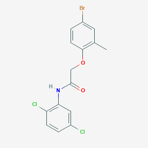 molecular formula C15H12BrCl2NO2 B3703803 2-(4-bromo-2-methylphenoxy)-N-(2,5-dichlorophenyl)acetamide 