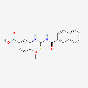 molecular formula C20H16N2O4S B3703821 4-methoxy-3-{[(2-naphthoylamino)carbonothioyl]amino}benzoic acid 