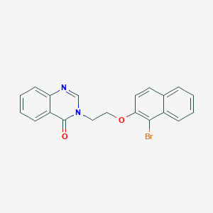 molecular formula C20H15BrN2O2 B3703854 3-{2-[(1-bromo-2-naphthyl)oxy]ethyl}-4(3H)-quinazolinone 