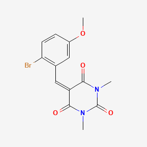 5-(2-bromo-5-methoxybenzylidene)-1,3-dimethyl-2,4,6(1H,3H,5H)-pyrimidinetrione