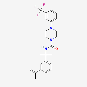 molecular formula C24H28F3N3O B3703869 N-{2-[3-(prop-1-en-2-yl)phenyl]propan-2-yl}-4-[3-(trifluoromethyl)phenyl]piperazine-1-carboxamide 