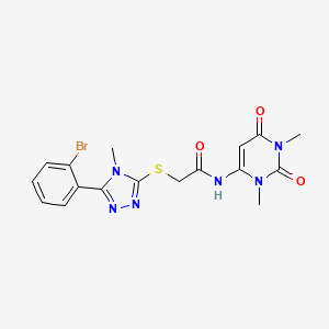 2-{[5-(2-bromophenyl)-4-methyl-4H-1,2,4-triazol-3-yl]thio}-N-(1,3-dimethyl-2,6-dioxo-1,2,3,6-tetrahydro-4-pyrimidinyl)acetamide