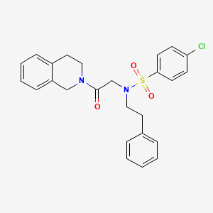 4-chloro-N-[2-(3,4-dihydro-2(1H)-isoquinolinyl)-2-oxoethyl]-N-(2-phenylethyl)benzenesulfonamide