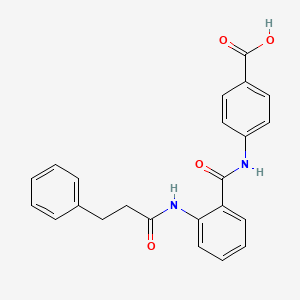 molecular formula C23H20N2O4 B3703900 4-({2-[(3-phenylpropanoyl)amino]benzoyl}amino)benzoic acid 