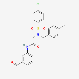 N~1~-(3-acetylphenyl)-N~2~-[(4-chlorophenyl)sulfonyl]-N~2~-(4-methylbenzyl)glycinamide