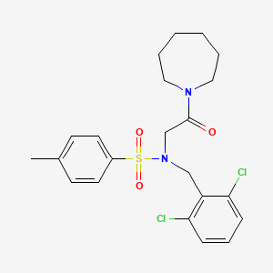 molecular formula C22H26Cl2N2O3S B3703979 N-[2-(1-azepanyl)-2-oxoethyl]-N-(2,6-dichlorobenzyl)-4-methylbenzenesulfonamide 