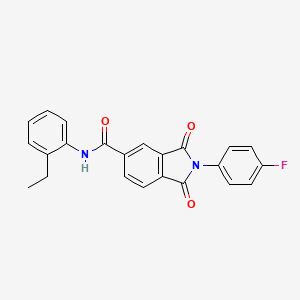 N-(2-ethylphenyl)-2-(4-fluorophenyl)-1,3-dioxo-5-isoindolinecarboxamide