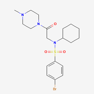 4-bromo-N-cyclohexyl-N-[2-(4-methylpiperazin-1-yl)-2-oxoethyl]benzenesulfonamide