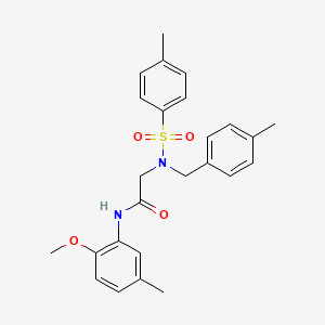 N-(2-methoxy-5-methylphenyl)-N~2~-(4-methylbenzyl)-N~2~-[(4-methylphenyl)sulfonyl]glycinamide