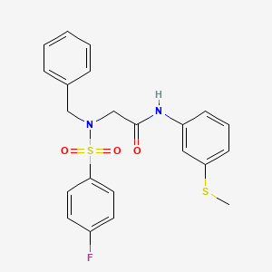 N~2~-benzyl-N~2~-[(4-fluorophenyl)sulfonyl]-N~1~-[3-(methylthio)phenyl]glycinamide