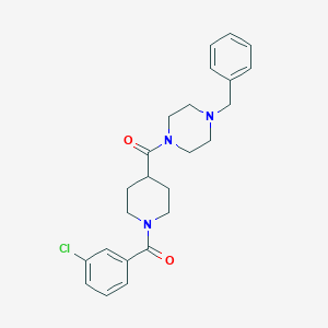 (4-benzylpiperazin-1-yl)-[1-(3-chlorobenzoyl)piperidin-4-yl]methanone