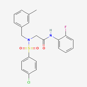 N~2~-[(4-chlorophenyl)sulfonyl]-N~1~-(2-fluorophenyl)-N~2~-(3-methylbenzyl)glycinamide