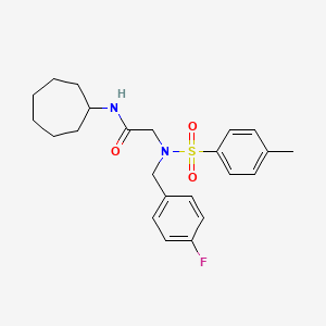 N-cycloheptyl-N~2~-(4-fluorobenzyl)-N~2~-[(4-methylphenyl)sulfonyl]glycinamide