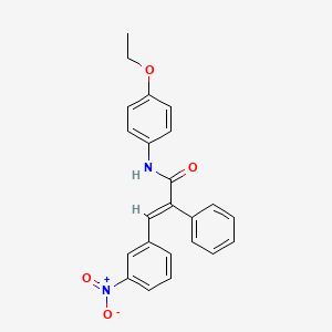 molecular formula C23H20N2O4 B3704142 N-(4-ethoxyphenyl)-3-(3-nitrophenyl)-2-phenylacrylamide 