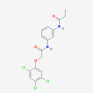 molecular formula C17H15Cl3N2O3 B3704169 N-(3-{[(2,4,5-trichlorophenoxy)acetyl]amino}phenyl)propanamide 