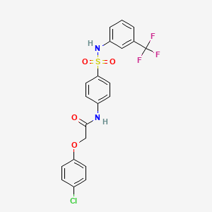 2-(4-chlorophenoxy)-N-[4-[[3-(trifluoromethyl)phenyl]sulfamoyl]phenyl]acetamide