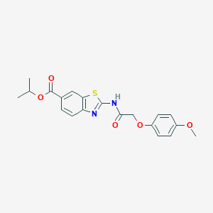 Isopropyl 2-{[(4-methoxyphenoxy)acetyl]amino}-1,3-benzothiazole-6-carboxylate