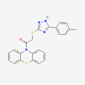 1-Phenothiazin-10-yl-2-(5-p-tolyl-2H-[1,2,4]triazol-3-ylsulfanyl)-ethanone