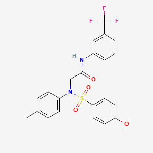 2-[N-(4-METHYLPHENYL)4-METHOXYBENZENESULFONAMIDO]-N-[3-(TRIFLUOROMETHYL)PHENYL]ACETAMIDE