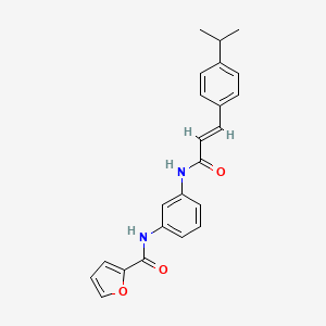 N-[3-({(2E)-3-[4-(propan-2-yl)phenyl]prop-2-enoyl}amino)phenyl]furan-2-carboxamide