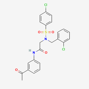 N-(3-acetylphenyl)-N~2~-(2-chlorobenzyl)-N~2~-[(4-chlorophenyl)sulfonyl]glycinamide