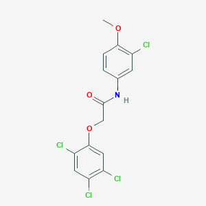 molecular formula C15H11Cl4NO3 B3704251 N-(3-chloro-4-methoxyphenyl)-2-(2,4,5-trichlorophenoxy)acetamide 