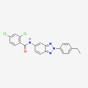 molecular formula C21H16Cl2N4O B3704257 2,4-dichloro-N-[2-(4-ethylphenyl)-2H-benzotriazol-5-yl]benzamide 