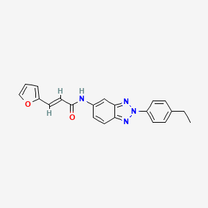 molecular formula C21H18N4O2 B3704267 N-[2-(4-ethylphenyl)-2H-1,2,3-benzotriazol-5-yl]-3-(2-furyl)acrylamide 