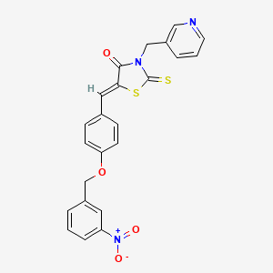 5-{4-[(3-nitrobenzyl)oxy]benzylidene}-3-(3-pyridinylmethyl)-2-thioxo-1,3-thiazolidin-4-one