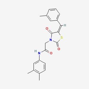 molecular formula C21H20N2O3S B3704282 N-(3,4-dimethylphenyl)-2-[(5E)-5-(3-methylbenzylidene)-2,4-dioxo-1,3-thiazolidin-3-yl]acetamide 