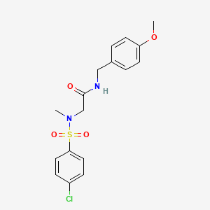 molecular formula C17H19ClN2O4S B3704296 N~2~-[(4-chlorophenyl)sulfonyl]-N-(4-methoxybenzyl)-N~2~-methylglycinamide 