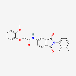 molecular formula C25H22N2O5 B3704317 N-[2-(2,3-dimethylphenyl)-1,3-dioxo-2,3-dihydro-1H-isoindol-5-yl]-2-(2-methoxyphenoxy)acetamide 