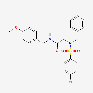 N~2~-benzyl-N~2~-[(4-chlorophenyl)sulfonyl]-N~1~-(4-methoxybenzyl)glycinamide