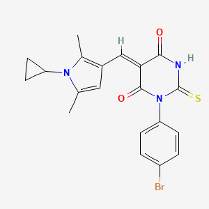 1-(4-bromophenyl)-5-[(1-cyclopropyl-2,5-dimethyl-1H-pyrrol-3-yl)methylene]-2-thioxodihydro-4,6(1H,5H)-pyrimidinedione