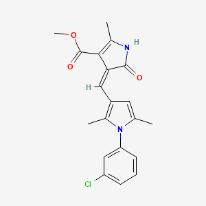 methyl (4Z)-4-{[1-(3-chlorophenyl)-2,5-dimethyl-1H-pyrrol-3-yl]methylidene}-2-methyl-5-oxo-4,5-dihydro-1H-pyrrole-3-carboxylate